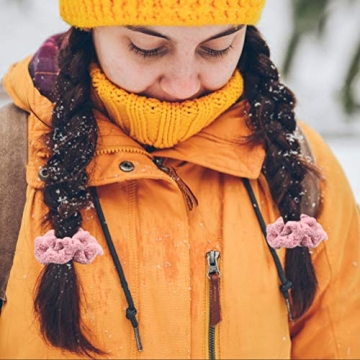 WATINC 6 Pack Faux Fur Scrunchies for Women & Girls