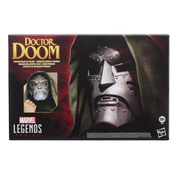 Marvel Legends Series Doctor Doom Premium Roleplay Helmet, Fantastic Four Comics Collectible Gear fo...
