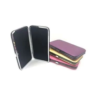 Magnetic 2020 fashion Tweezers Case In United States of America for Eyelash Extensions Individual Makeup Tools Storage Scissors Lash Tweezers Case (black)