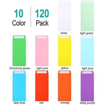 Colorful Cash Envelopes for Budgeting - 120 Pack