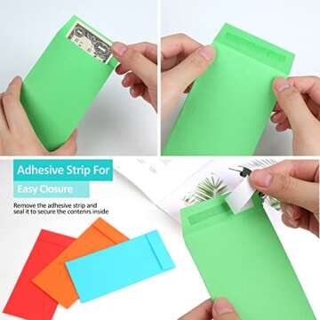 Colorful Cash Envelopes for Budgeting - 120 Pack