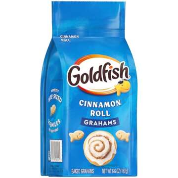 Delicious Goldfish Grahams Cinnamon Roll Snack Crackers
