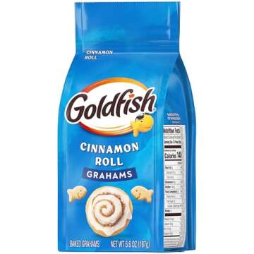 Delicious Goldfish Grahams Cinnamon Roll Snack Crackers