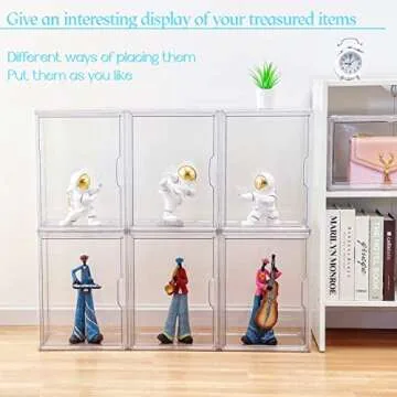 ZLLZUU Purse Storage Box - Clear Acrylic 3 Pack