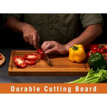 Extra Thick Bamboo Cutting Board for Kitchen Use