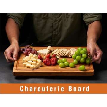 Extra Thick Bamboo Cutting Board for Kitchen Use