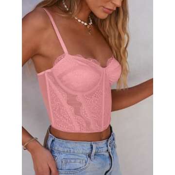 Dealmore Women’s Lace Corset Top for Parties 2025
