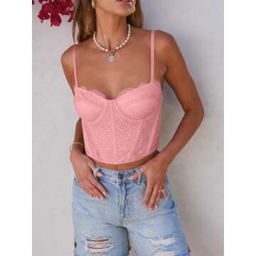 Dealmore Women’s Lace Corset Top for Parties 2025