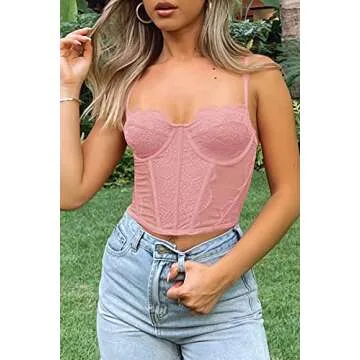 Dealmore Women’s Lace Corset Top for Parties 2025