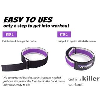 TAVIEW Occlusion Bands for Women Glutes & Hip Building, Blood Flow Restriction Bands BFR Bundle Booty Bands, Best Fabric Resistance Bands for Exercising Your Butt, Squat, Thigh, Fitness, Purple/Grey