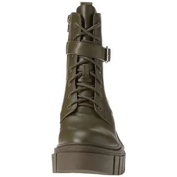 The Drop Women's Koi Lace Up Platform Combat Boots, Olive, 9