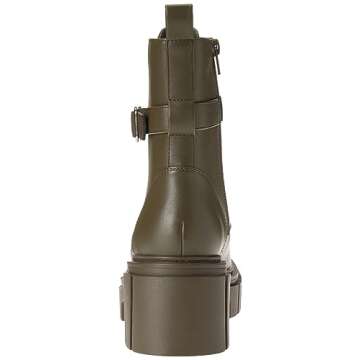 The Drop Women's Koi Lace Up Platform Combat Boots, Olive, 9