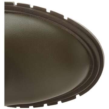 The Drop Women's Koi Lace Up Platform Combat Boots, Olive, 9