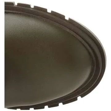 The Drop Women's Koi Lace Up Platform Combat Boots, Olive, 9