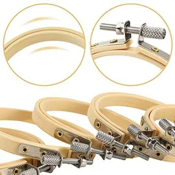 BigOtters 12PCS Bamboo Embroidery Hoops for Crafts DIY
