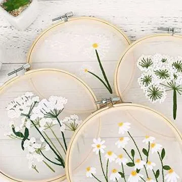 BigOtters 12PCS Bamboo Embroidery Hoops for Crafts DIY