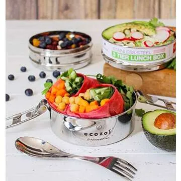 ecozoi Stainless Steel Bento Box - Eco-Friendly Lunch Container