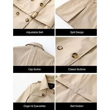 Stylish CREATMO Women's Trench Coat for Every Occasion