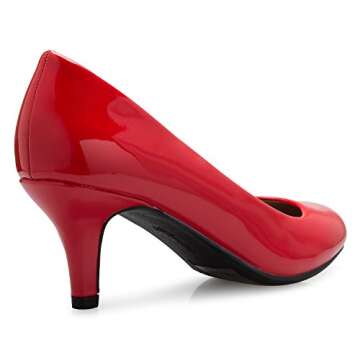 OLIVIA K Women's Comfort Classic Kitten Heel Dress Pumps
