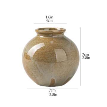 Vase Retro Ceramic Vase Simple Flower Vase Home Vase Desktop Decoration Ornament Interior Decoration...