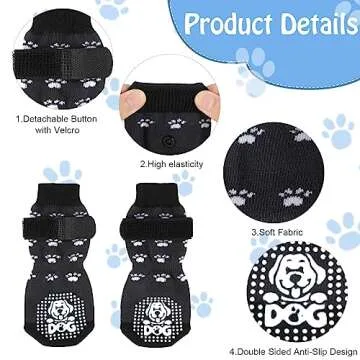 HUMLANJ Anti-Slip Dog Socks for All Breeds - Safety & Style
