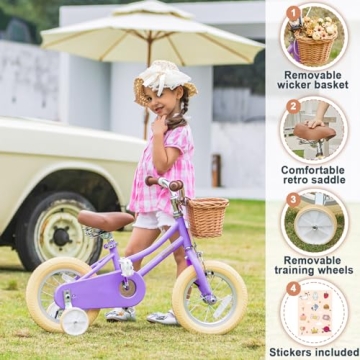 Petimini Kids 16 Inch Bike for 4-8 Year Old Girls