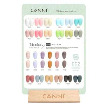 CANNI CC2 Gel Nail Polish Set, 30 Pcs 9ml White Pink Nude Blue Pastel Gel Polish Kit Soak Off LED Na...