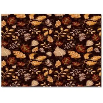 BISINA Autumn Maple Leaves Texture Area Rug, Rural Farmhouse Vintage 3D Printed Decor Rug, Bedroom Rug Machine Washable Non-Slip Suitable for Living Room Dining Room Office Area Kids Room(3.2x5ft