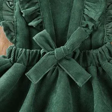 MERSARIPHY Toddler Baby Infant Tutu Sleeveless Vest Dress Backless Cute Romper Newborn Kid Ruffle Skirt, Ages for 6M-5T (Green, 3-4 T)