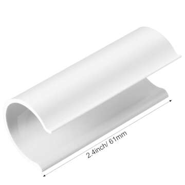 Jetec 64 Pack Greenhouse Clamps - Durable PVC Pipe Clips for Gardening