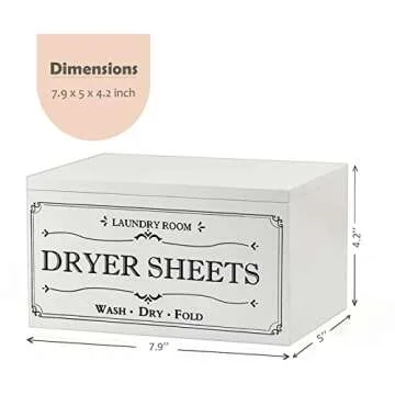 Rustic Farmhouse Dryer Sheet Holder for Laundry Space