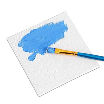 Amazon Basics Painting Canvas Panels, 12 Pack, White, 4" X 4"