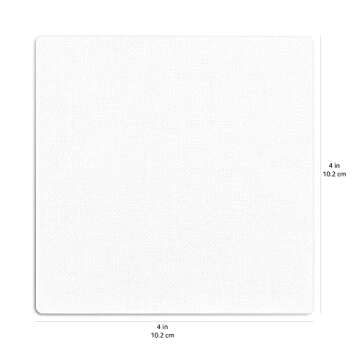 Amazon Basics Painting Canvas Panels, 12 Pack, White, 4" X 4"