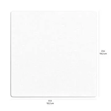 Amazon Basics Painting Canvas Panels, 12 Pack, White, 4" X 4"