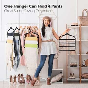Myfolrena Velvet Pants Hangers for Closet Organization