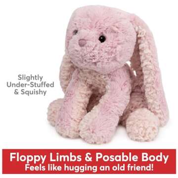GUND Cozys Collection Bunny Stuffed Animal, Spring Decor, Plush Bunny for Ages 1 and Up, Pink, 10"
