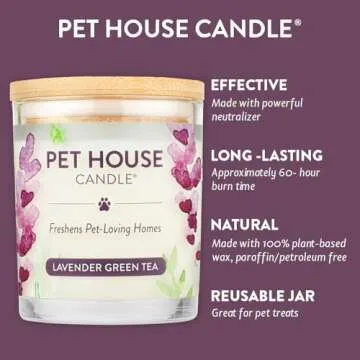 One Fur All Pet Odor Eliminator Candle - 60 Hour Scented Candle