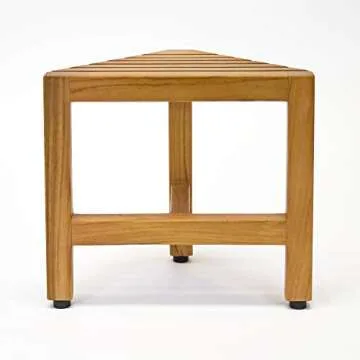 Asta Zini Solid Teak Shower/Bath/Spa Corner Foot Stool, Side Table, Fully Assembled, TB-014