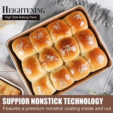 JOHO BAKING Deep Nonstick Baking Pans Set - Stylish Cookware