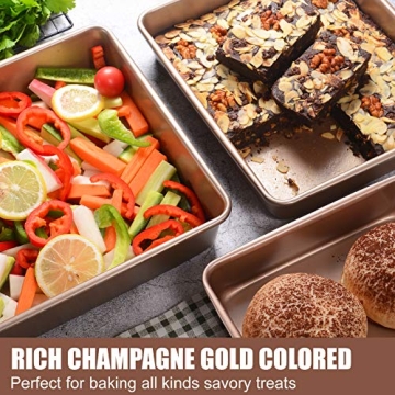 JOHO BAKING Deep Nonstick Baking Pans Set - Stylish Cookware