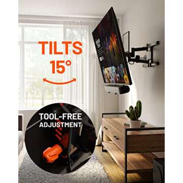 ECHOGEAR Full Motion TV Mount for TVs Up to 82"