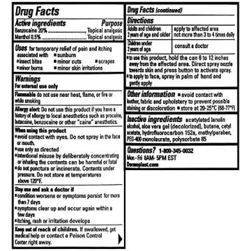 Dermoplast Pain, Burn & Itch Relief Spray for Minor Cuts, Burns and Bug Bites, 2.75 Oz, Pack of 2 (P...