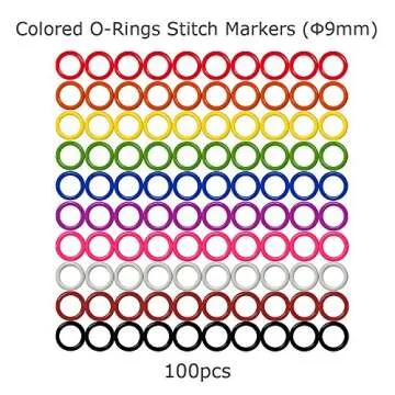 Colorful Iron O-Rings & Stitch Markers for Knitting