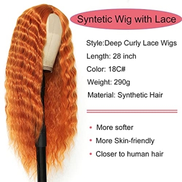 Vibrant 28" Synthetic Curly Wig for Stylish Transformations