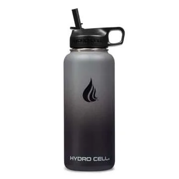 HYDRO CELL Stainless Steel Insulated Water Bottle with Straw - For Cold & Hot Drinks - Metal Vacuum ...