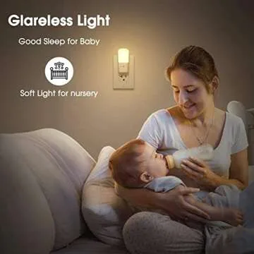 L LOHAS LED Dimmable Night Light[2 Pack], LED Night Lights Plug into Wall with Dusk to Dawn Sensor, Soft White 3000k Brightness Adjustable, Kids Nightlight for Bedroom,Baby Nursery,Hallway