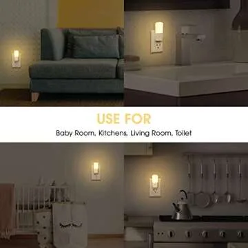 L LOHAS LED Dimmable Night Light[2 Pack], LED Night Lights Plug into Wall with Dusk to Dawn Sensor, Soft White 3000k Brightness Adjustable, Kids Nightlight for Bedroom,Baby Nursery,Hallway