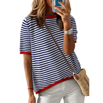 Trendy Dokotoo Women's Crewneck Casual Tops for Any Occasion