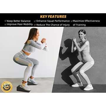 HarderWill 5 in 1 Yoga Foam Wedge Blocks Set - Balance & Flexibility