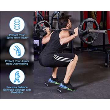 HarderWill 5 in 1 Yoga Wedge Blocks Set for Fitness